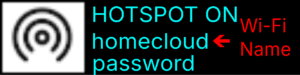 Hotspot Password display